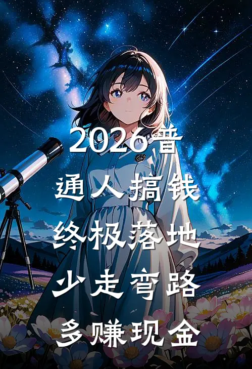 2026普通人搞钱终极落地：少走弯路、多赚现金